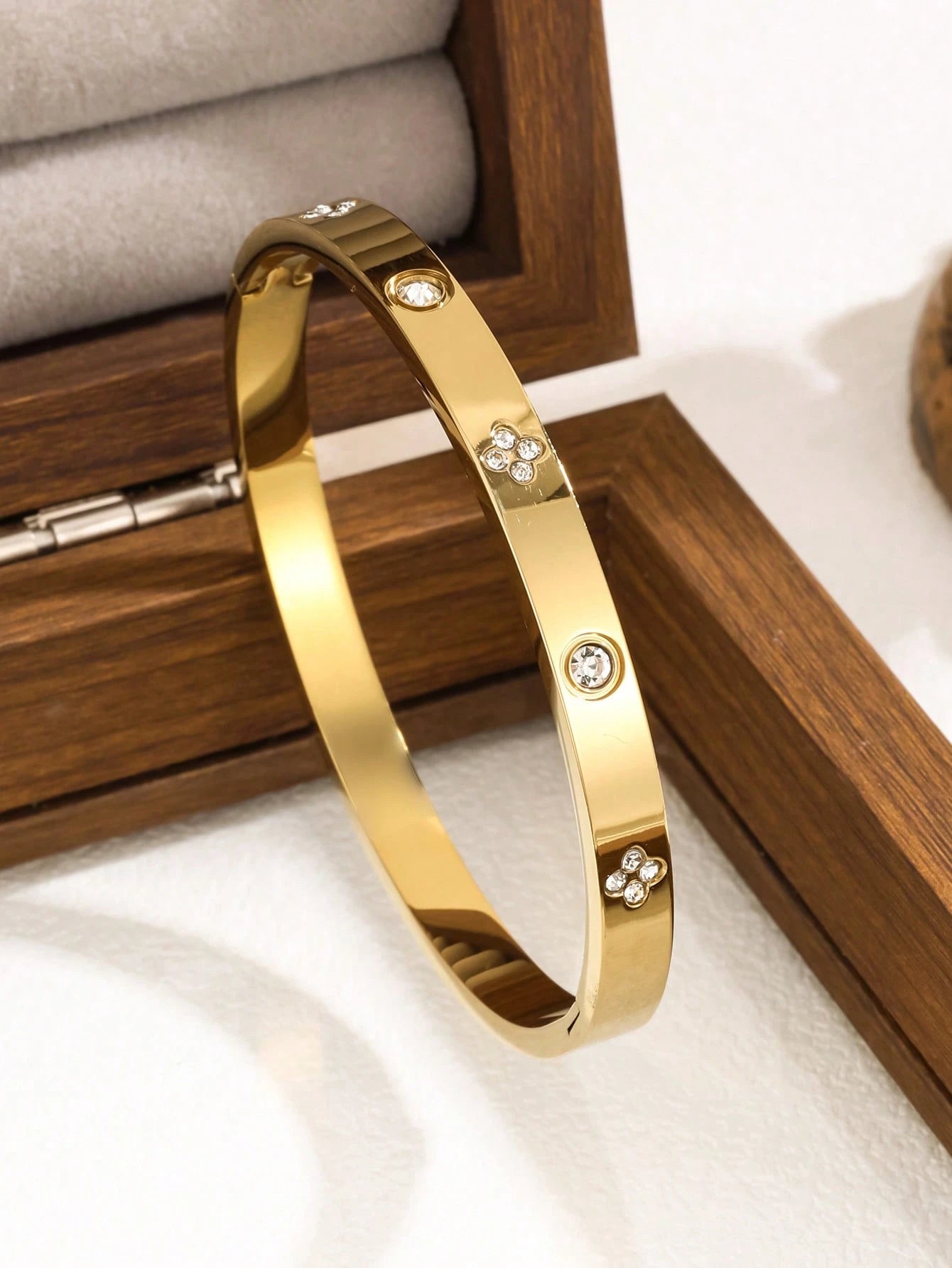 Floral Sparkle Stack Bracelets